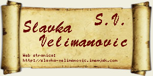 Slavka Velimanović vizit kartica